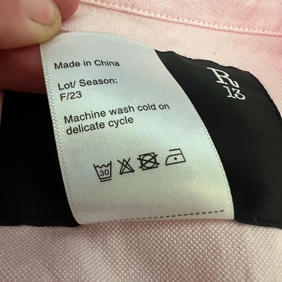 Pink R13 button up - Picture 5 of 7